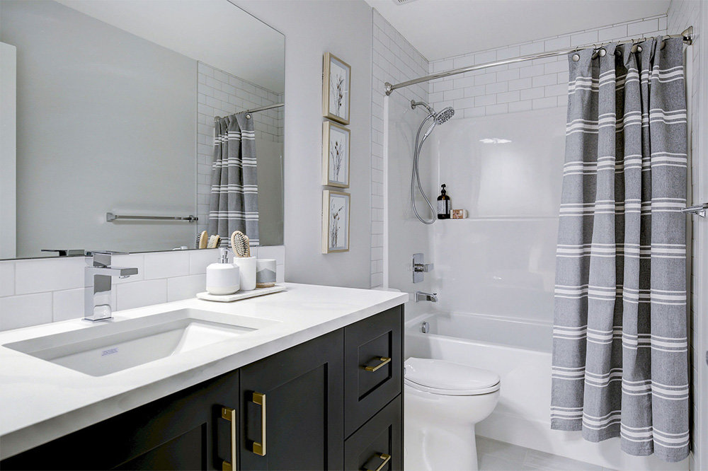Bathroom in Belmont Plaza condo